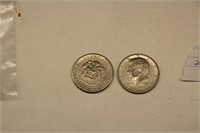 2 X 50 CENT - USA SILVER COINS  (JFK)  1971