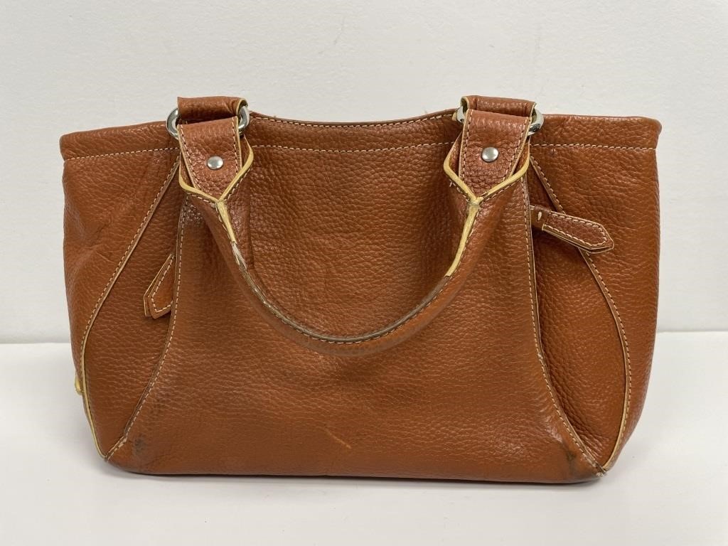 Cole Haan Leather Handbag, Cognac Brown, M