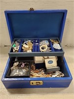 Jewelry Box with Assorted Jewelry