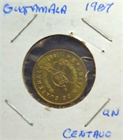 Uncirculated 1987 Guatemala coin