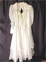 Wedding gown lace sleeves. Size 12 Sequence work