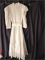 Wedding dress. Linen material.  Western