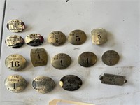 OLD CAB DRIVER BADGES FROM THE 40' & 50'S