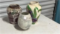 Three Assorted Vases