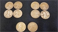 (10) 1921S Lincoln Wheat Pennies