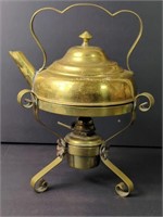 Brass Tea Pot with Stand and Burner