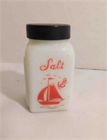 Vintage Milk Glass Salt Shaker