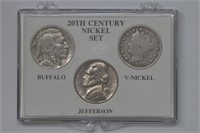 3 Piece 20th Century Nickel Set