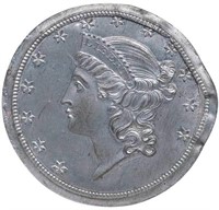 $20 (1859) J-A1859-10 DIE TRIAL. PCGS MS64
