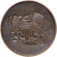 $20 (1857) J-A-1857-5. REV. HUB TRIAL. PCGS MS62BN