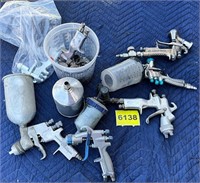 Lot of Assorted Paint Guns & Accessories