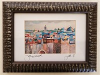 11R Jerusalem Silk Art Goldberg Signed