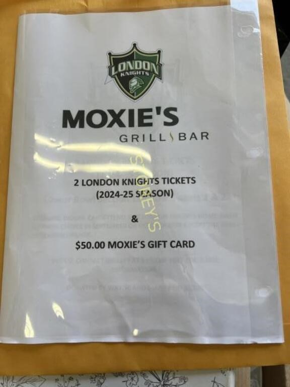 London Knights & $50 GC for Moxie’s