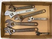LOT OF ADJUSTABLE WRENCHES