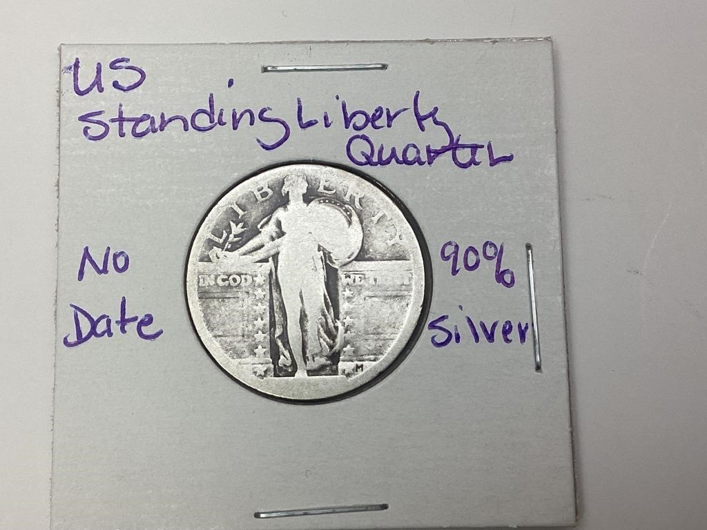 No Date US Standing Liberty Silver Quarter