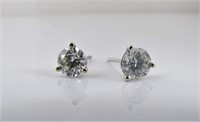 Pair of Diamond Stud Earrings, 1CTW, 14K