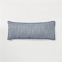 16x42 Blue Stripe Lumbar Pillow - Hearth