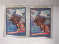 LOT OF 2 1986 DONRUSS FRED MCGRIFF #28 ROOKIES