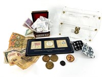 Assorted Coins and Notes