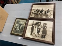 (3) Vintage Framed Balck & White Photos