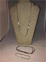 Vintage .925 Sterling Silver Necklace & Bracelet