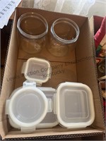 Locking lid storage containers and dura glass