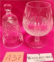 320 - WATERFORD CRYSTAL SNIFTER & BELL (A37)