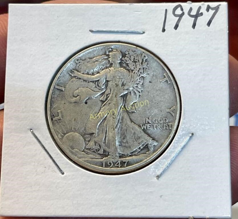 1947 SILVER WALKING LIBERTY HALF DOLLAR