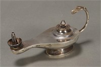 Egyptian Silver Oil Burner,