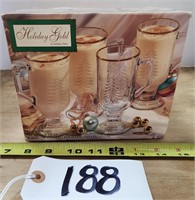 (4) Indiana Glass Irish Coffee Mugs, NIB