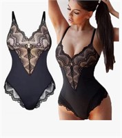 Large size Womens One Piece Lingerie Deep V Teddy