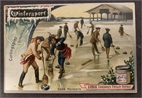 CURLING: Rare Victorian LEIBIG Extract Card (1896)