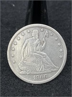 1866-S Seated Liberty Half Dollar