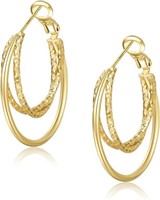 (N) XOEMEL Gold Hoops Earrings for Women Hypoaller