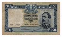 1955 Portugal 50 Escudos Note