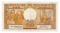 1948 Belgium 50 Francs Note