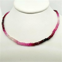 10K WHITE GOLD RUBY AND WHITE SAPPHIRE(17.52CT)