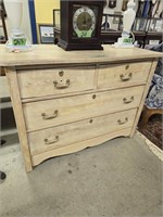 White oak grained four-drawer dresser