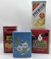 Ritz Saltines Coffee Tins (4)