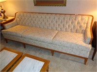 Wood Accent Upholstered Sofa