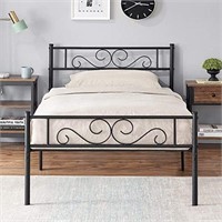 VECELO Twin Bed Frame with Headboard and
