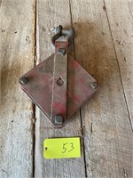 Vintage enclosed metal pulley