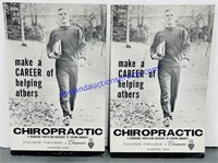 Pair of Old Palmer Chiropractic Cardboard Signs