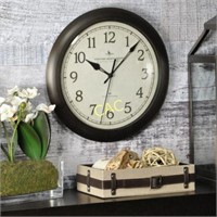 11 in. Bronze Wall Clock with Whisper Technology