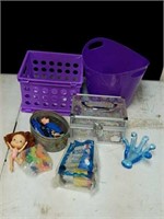 Group of toys & storage boxes