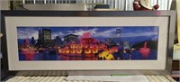 Framed, lg. cityscape picture
