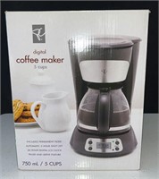 Digital 5 cup coffee maker new in box