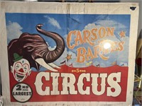 Vintage Acme Printed Carson & Barnes Circus poster