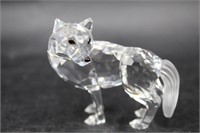 RARE Swarovski Crystal Wolf Figurine