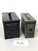 2 Metal Ammo Cans / Boxes (No Ship)